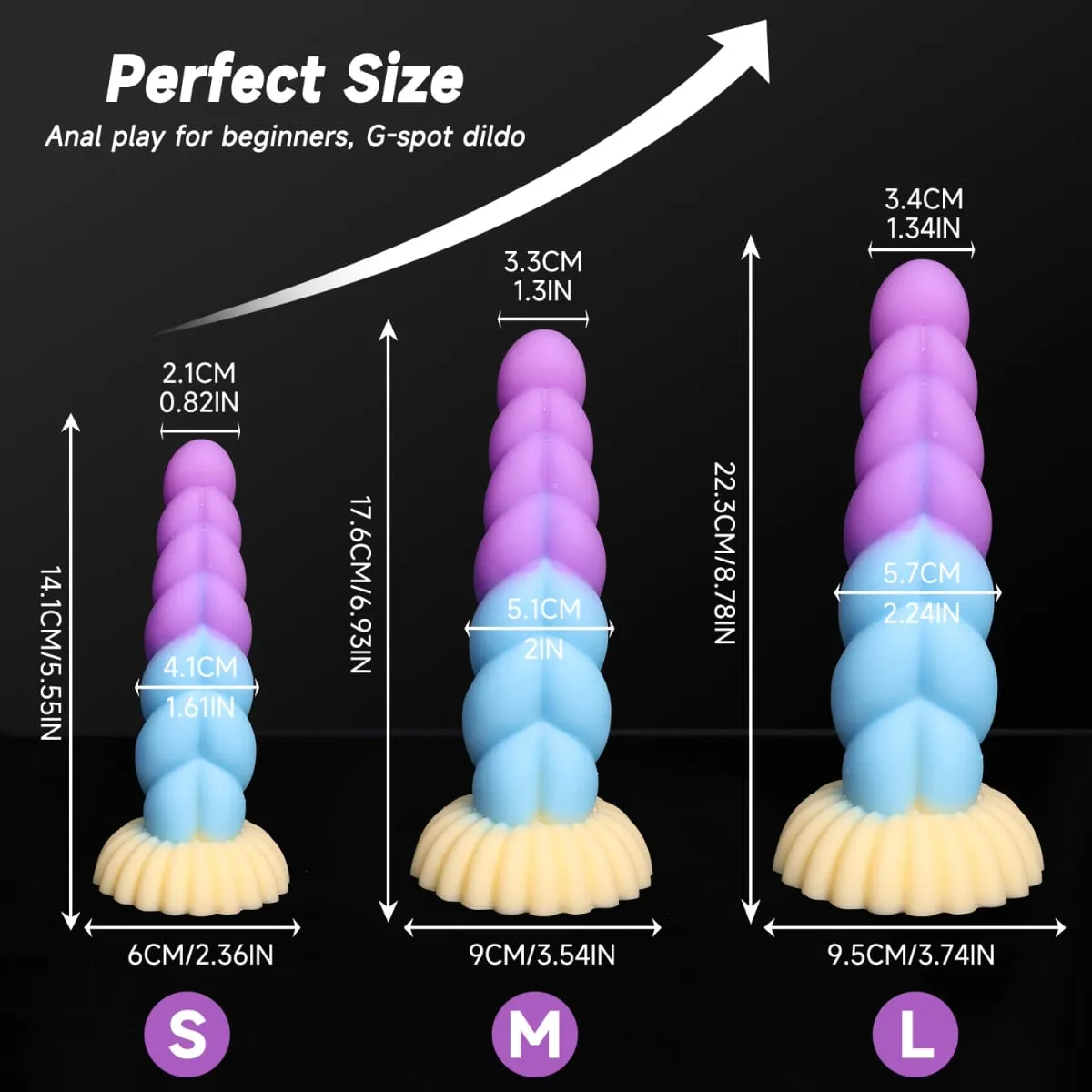 Fantasy Anal Plug Dildos Prostate Clit G-Point Stimualor Vagina Massage Butt Plug Μαλακή σιλικόνη Παιχνίδια σεξ για ενήλικες για γυναίκες και άνδρες — image 2