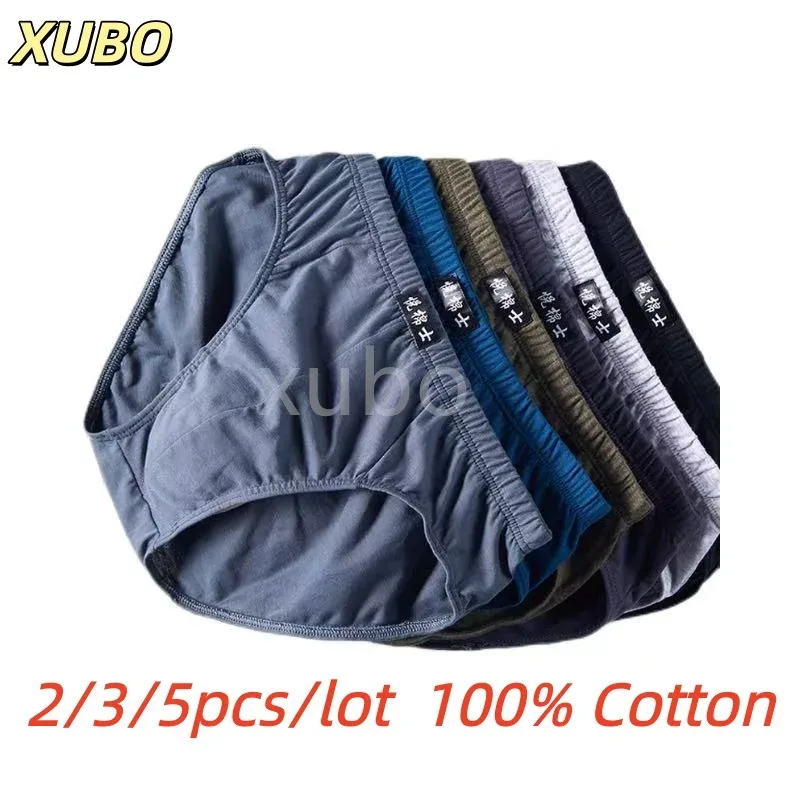 Cotton Men's Briefs Underwear - Male Knickers Panties Pant Shorts 2025 Sexy 5XL 6XL Sizes - 2/3/4/5Pcs/Lot — image 1