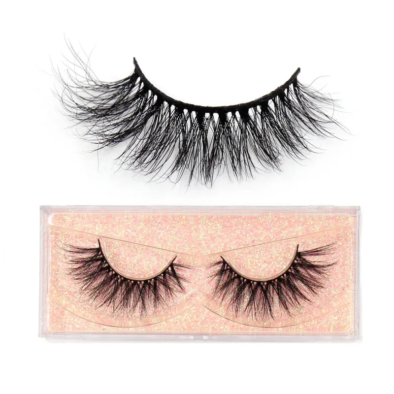 3D Mink Lashes Μαλακές τρίχες Ψεύτικες βλεφαρίδες Αφράτος όγκος Wispy Fake Lashes Extension Μακιγιάζ — image 38