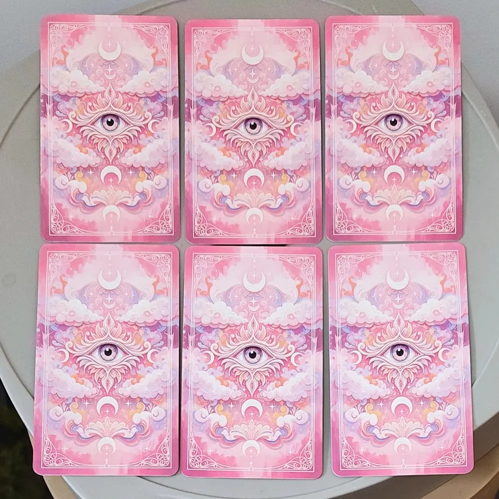 Pink Romantic Fantasy Tarot Deck in Tin Box 78-Card Full Deck with Instruction Book 11*6,2cm Spiritual Divination Oracle — image 6