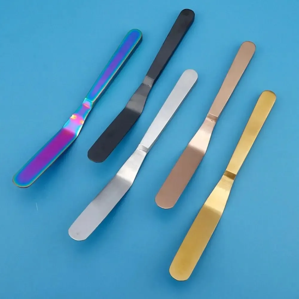 Kitchen Gadgets Stainless Steel Butter Scraper 8 Inch Comfortable Grip Cake Icing Spatula Rust-proof Jam Spreader Bread — image 2