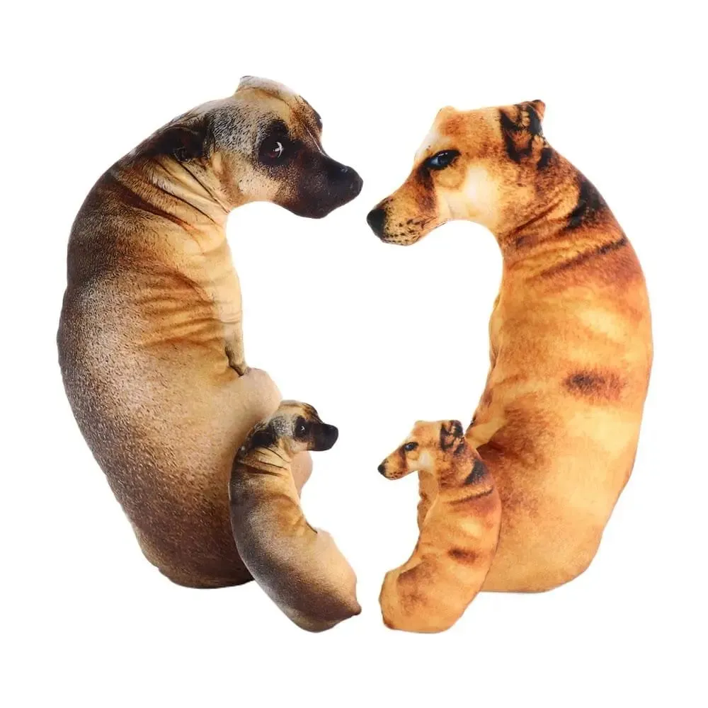 Cute 3D Lifelike Animal Throw Pillow Soft Creative Dog Pillow Cushion Home