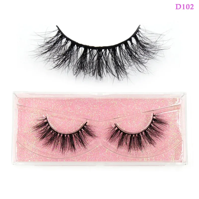 3D Mink Lashes Μαλακές τρίχες Ψεύτικες βλεφαρίδες Αφράτος όγκος Wispy Fake Lashes Extension Μακιγιάζ — image 8