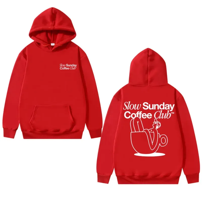 유니섹스 Slow Sunday 커피 클럽 까마귀 풀오버 Funny Meme 빈티지 캐주얼 스트리트웨어 스웨트, 다양한 색상 사용 가능 — image 6