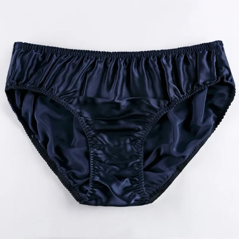 100% Mulberry Silk Men Sexy Underwear Wrinkle Briefs Breathable Male Panties Pure Silk Trigonometric Soft Man Underpants Summer — image 8