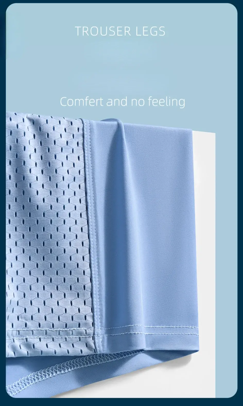 Sous-vêtements en maille de soie glacée pour hommes, Boxer respirant antibactérien, slip surdimensionné, short pour hommes