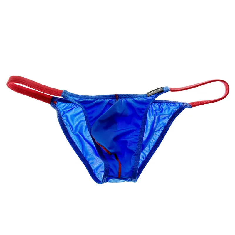 Men Ice Silk Low Rise Briefs U Pouch Color Block Breathable Soft Comfort Male Daily Underwear — image 5