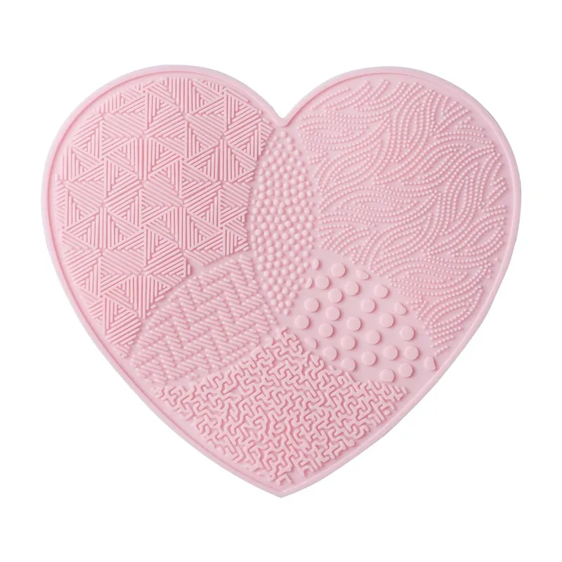 Scrubbing Pad Μακιγιάζ Βούρτσες Καθαρισμού Σιλικόνης με Βεντούζα Love Cleaner Washing Cosmetic Brush Beauty Supplies Tool