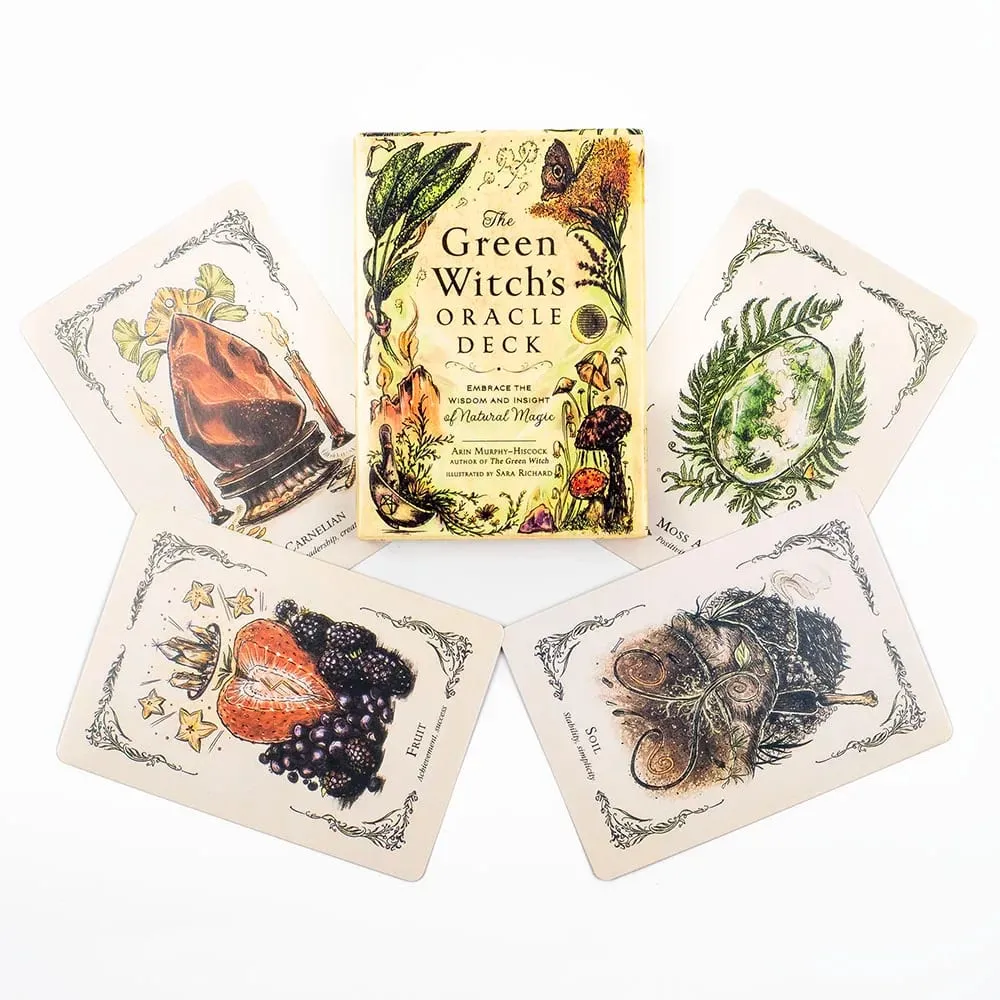The Green Witch's Oracle Deck 50Pcs Divination Fate Tarot Oracle Cards Party Entertainment Επιτραπέζιες κάρτες παιχνιδιών 10,3*7,3cm TK119K
