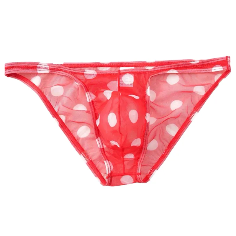 1pc Men Sexy Mesh Sheer Underwear Printed Brief Breathable Low Rise U Shape Pouch Panties Comfortable Lingerie — image 10