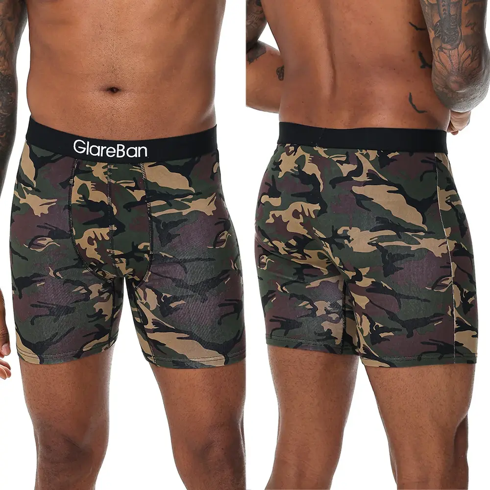 5 pz Set Mid-Lungo Casuale Boxer di Cotone Shorts Intimo Uomo Mutande Maschili per Gli Uomini Boxer Scivola Mutandine Morbide Slip di marca — image 2