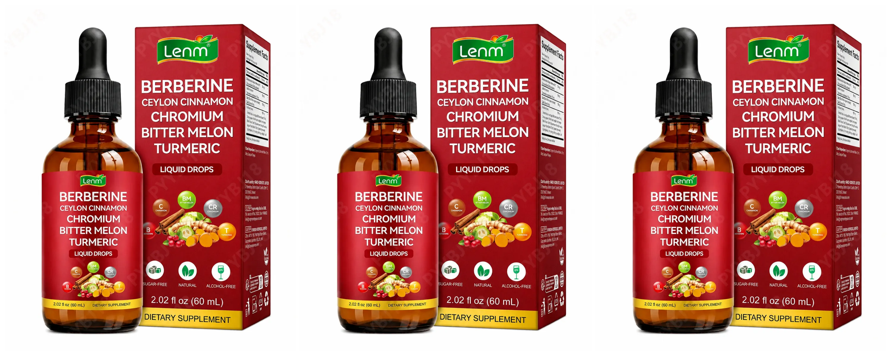Berberine Liquid Drops Chromium & Ceylon Cannamon Supports Vitality Metabolic Wellness Health Digestive Health Χωρίς Ζάχαρη Μη ΓΤΟ 60ml — image 9