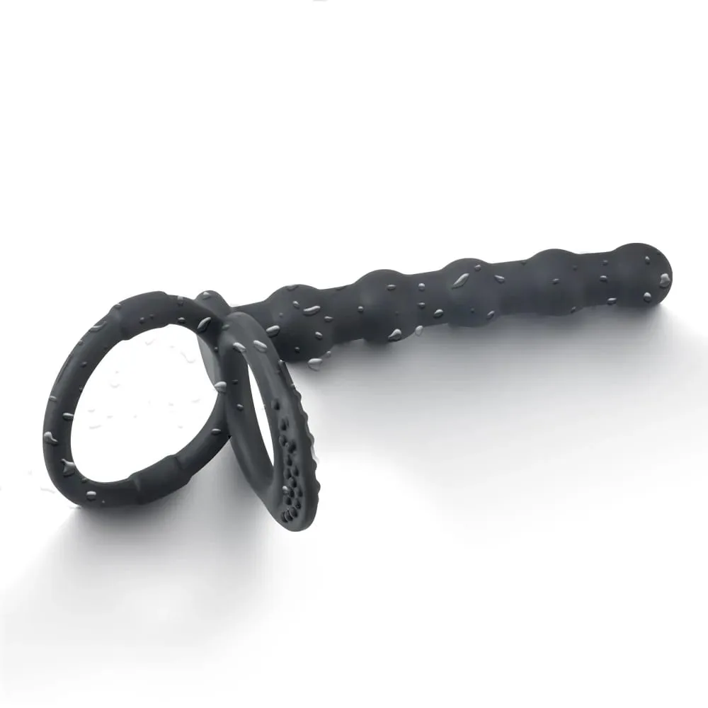 Double Penetration Anal Beads Butt Plug Dildo Penis Cock Ring Delayed Ejaculation G Spot Massager Adult Sex Toys For Men Couples — image 6