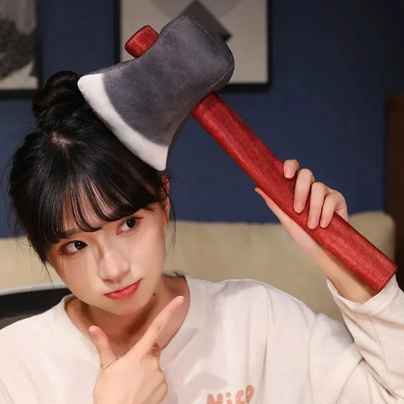 Λούτρινο μαξιλάρι Axe 40cm Like Real Farmer Worker's Stuffed Instrument Prop Decor Δώρο για άνδρες — image 4