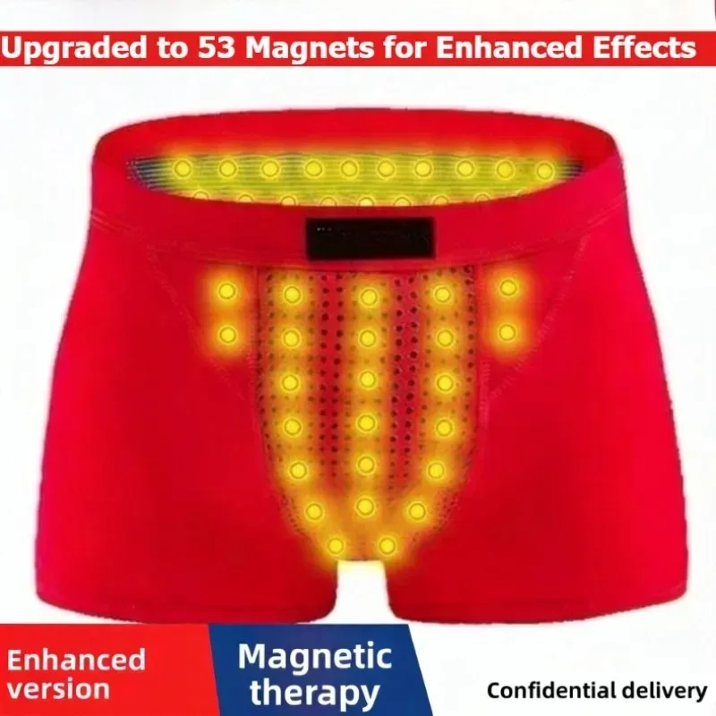 Upgraded 53 Magnets Boxer Briefs for Men Magnetic Therapy Pain Relief Blood Circulation Brazilian Underwear Size L to 5XL
