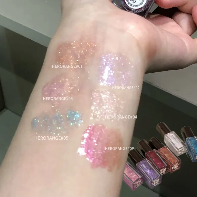 Herorange Star Shine Glitter Lip Gloss Shimmer Fine Glitter Long Lasting Moisturizing Non Sticky Glossy Lip Makeup — image 7