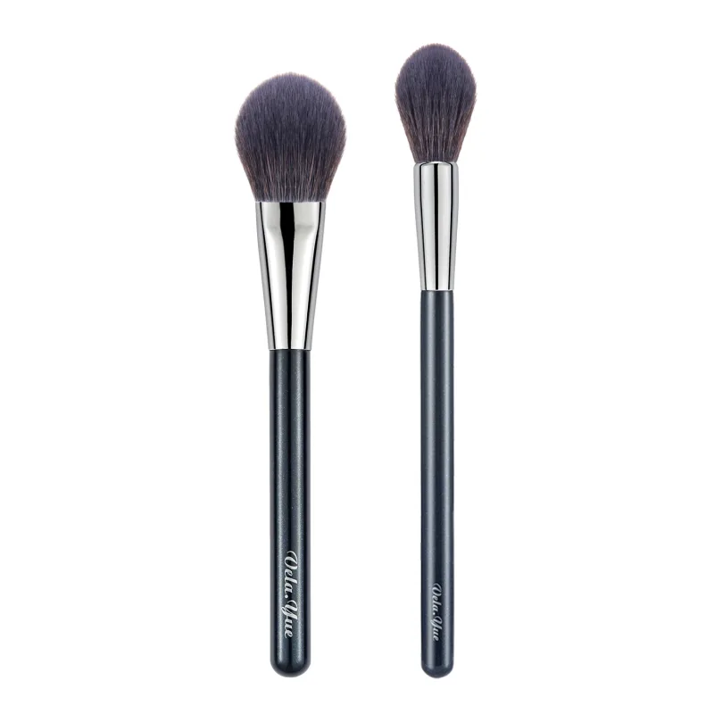 Vela.Yue 2pcs Makeup Brushes Set for Face Powder Blusher Highlighters Luminizers Cosmetics Beauty Tools Kit