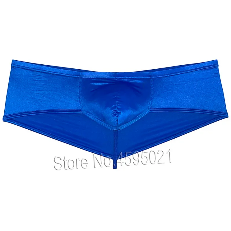 Men's Underwear Thong Rise Cheeky Briefs Glossy Wet Look Boxer Solid Shiny Metallic Luster Pouch Low Rise Beach Briefs Underpant — image 7