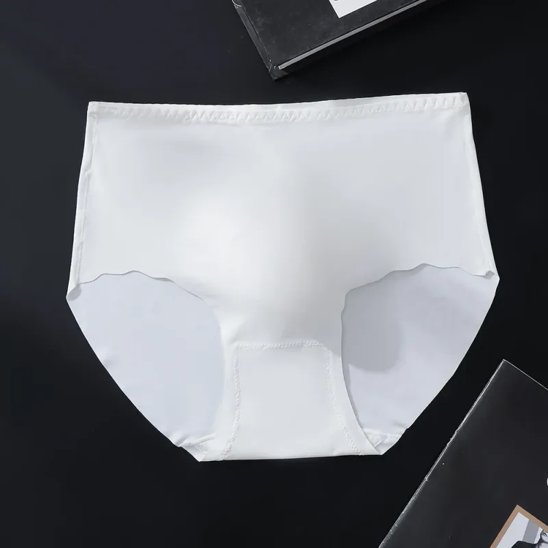 Men Ultra-Thin Briefs Seamless Ice Silk Plus Size Briefs 3D Bulge Pouch Solid Underwear High-Waisted Breathable Panties — image 6