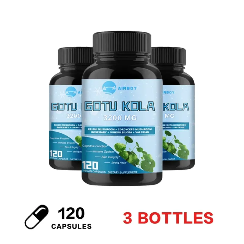 Gotu Kola Capsules - Brain Cognition Immune System Skin Energy & Circulation Supplement - Non-GMO & Gluten FreeSupplements