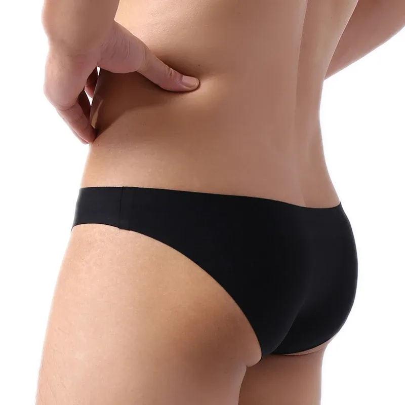 Seamless Briefs Underwear for Men Ice Silk Sexy Underpants Cuecas Ultra-thin Mens Bikini Seamless Lingerie Hombre Slip Male — image 5