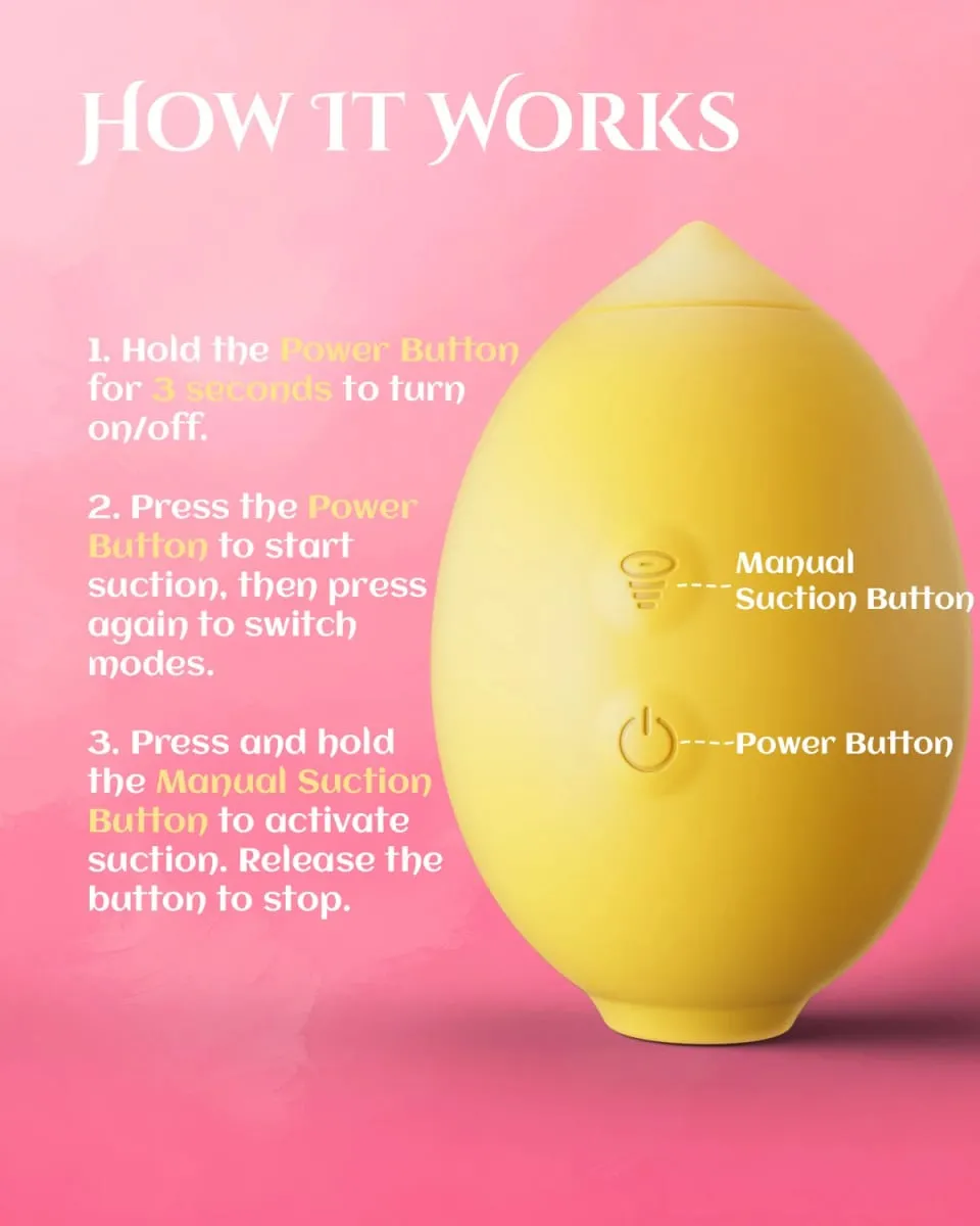 Lemon Vibrator Sucking Vibrator Clitoral Stimulator με 10 λειτουργίες ρουφήγματος σιλικόνη Clitoral Sucker Γυναικεία σεξουαλικά παιχνίδια 18+ — image 4