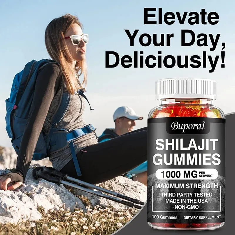 Shilajit Gummies - Energy Level Memory and Focus Support Relieve Stress Overall Health