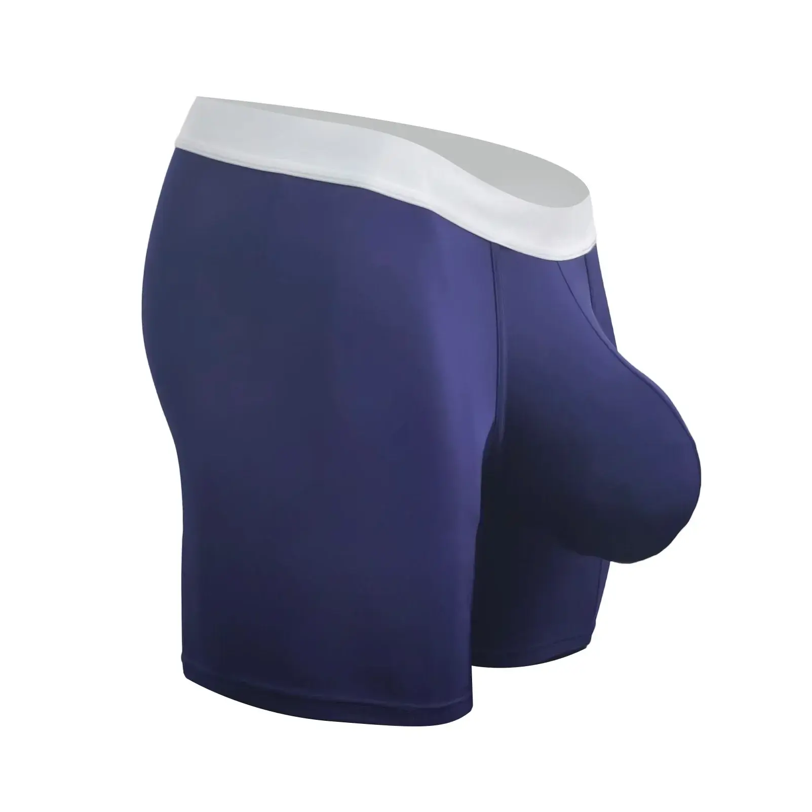 Men Ice Silk Boxer Briefs Deep U Convex Pouch Breathable Cool Quick Dry Sports Running Underwear Anti Chafe Seamless Underpants — image 17
