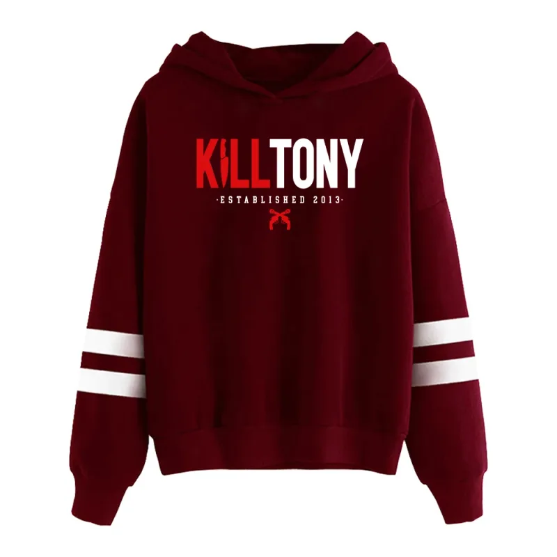 Kill Tony Merch 까마귀 유니섹스 포켓리스 평행 바 슬리브 streetwear 여성 남성 후드 티셔츠 웃긴 옷