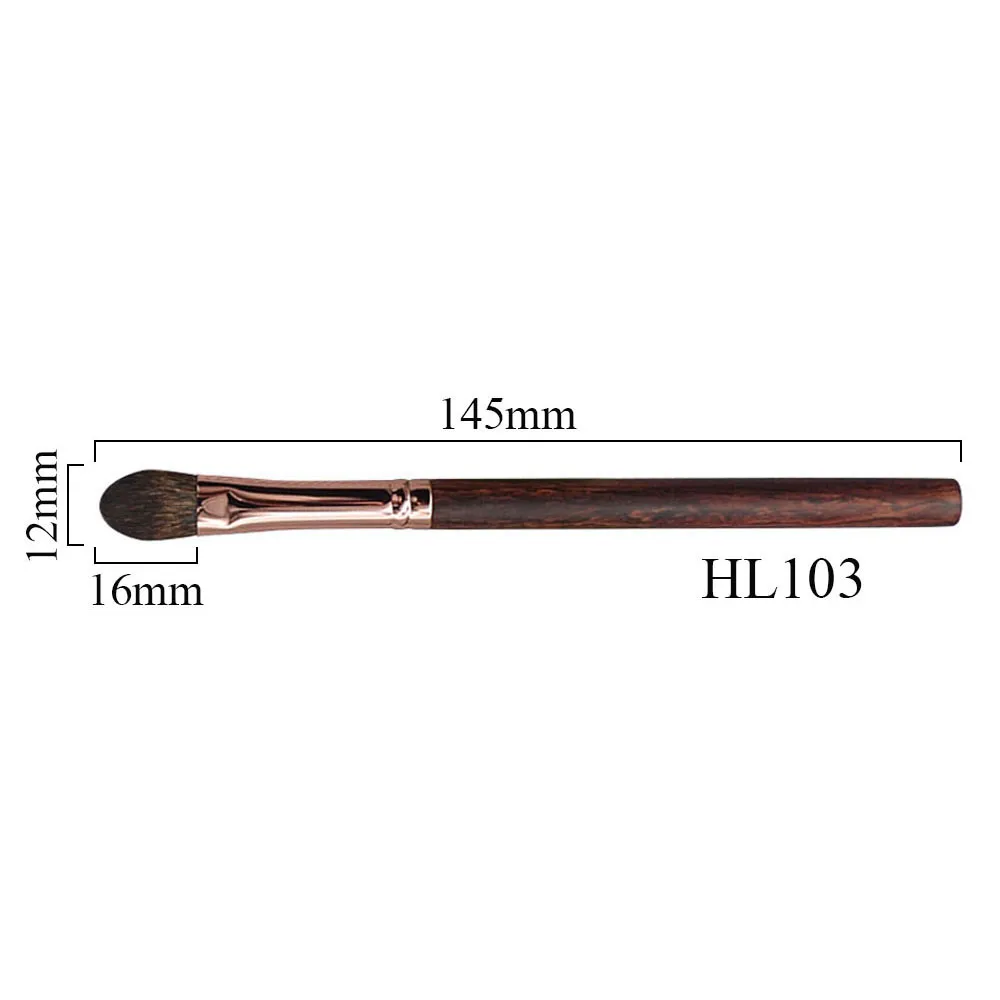 Hl103 pincéis de maquiagem artesanais profissionais, esquilo macio, cabelo, formato de coração, sombra, pincel de maquiagem jacarandá — image 6