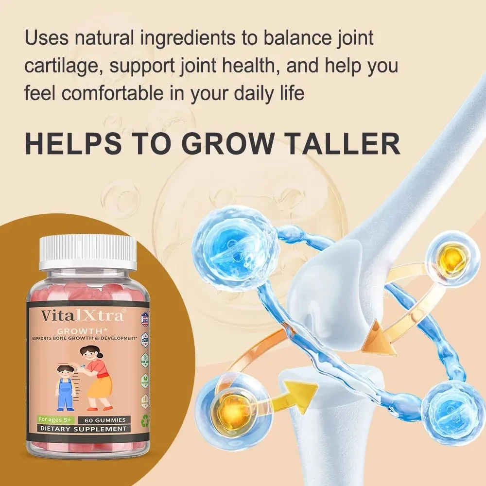 Children's Height Growth Gummies - Adolescent Height Growth Supplements - Containing Calcium Vitamin D K Ashwaganda — image 3