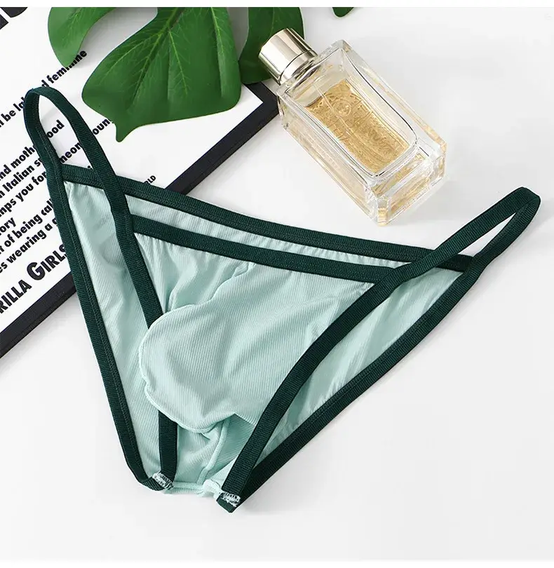 Men's Underwear Low-waist Ice Silk Briefs Breathable Soft Panties — image 9