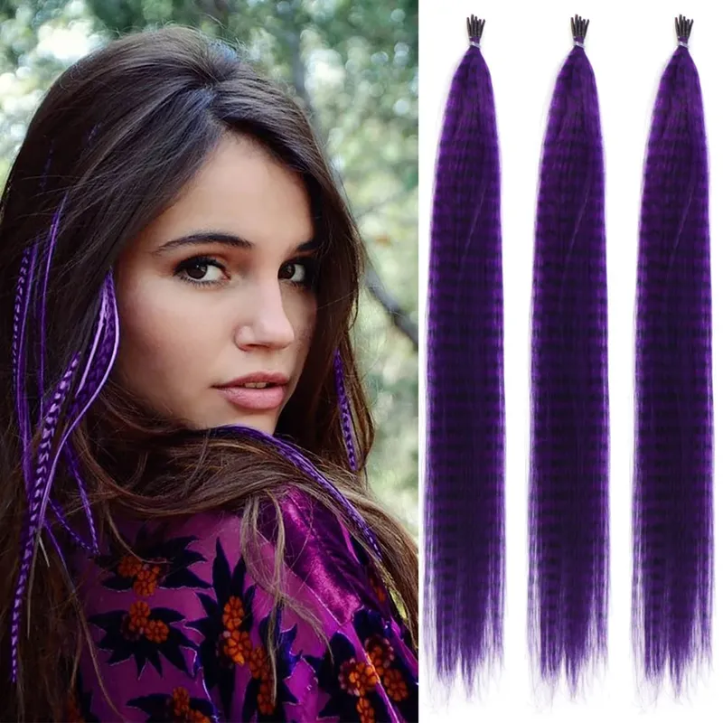 30roots Colored Synthetic Feather Stripe