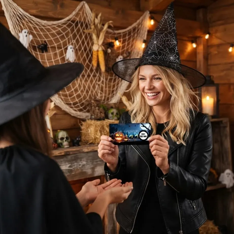 50 τμχ κάρτες ξυστό για το Halloween—ξύστε για να κερδίσετε και να ξεκλειδώσετε βραβεία. ιδανικό για διαδραστικές δραστηριότητες με θέμα το Halloween. — image 5