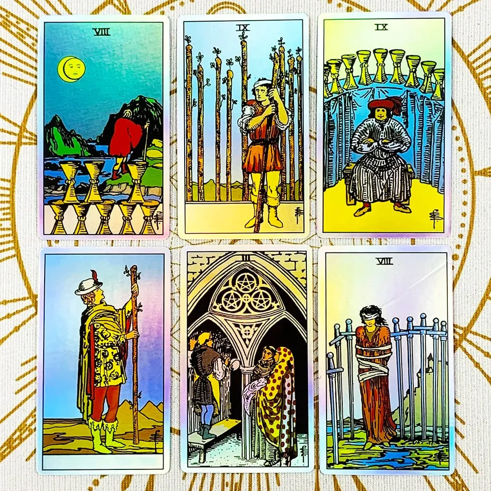 Shining Vitetta Cards Tarot Deck 78 Tarot Cards for Beginners Νέος σχεδιασμός Περίπου 10,3*6cm Επιτραπέζιο παιχνίδι μαντείας — image 3