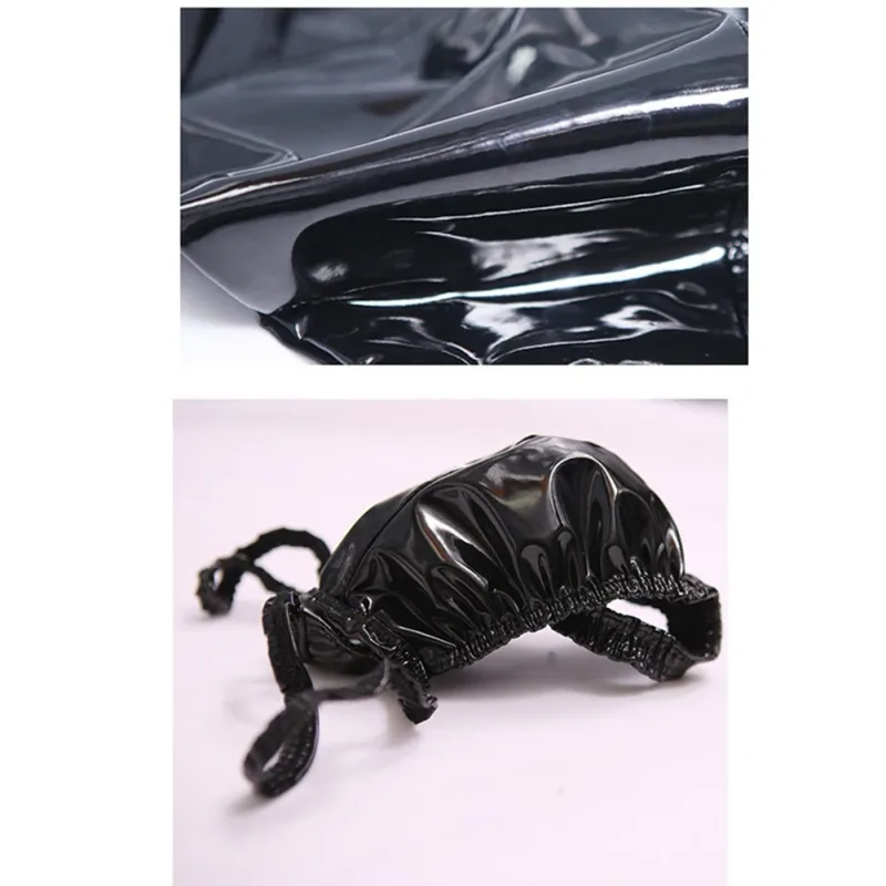 Sexy Men PVC Shiny U Convex Pouch Briefs Low-Rise G-string Latex Oil Gloosy Sexy Thong Carapace U Bulge Underwear — image 5