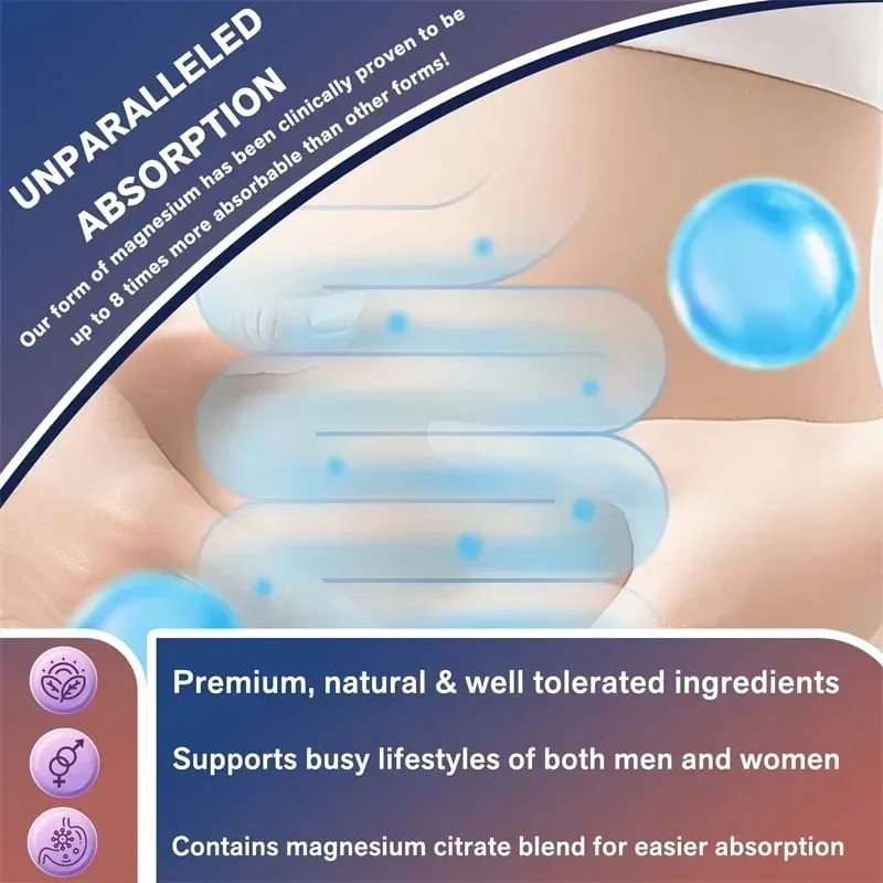 Magnesium Complex -Supports Muscle Bone and Joint Health Relieves Stress Maintains A Good Mood and Promotes Overall Health