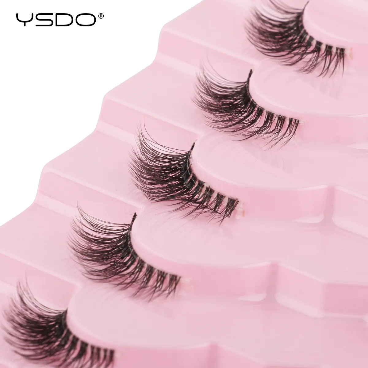 Half EyeLashes Φυσικές χνουδωτές ψεύτικες βλεφαρίδες Cat Eye Lash 3D Faux Mink Lashes Εργαλείο μακιγιάζ για επέκταση βλεφαρίδων με φτερωτές — image 7