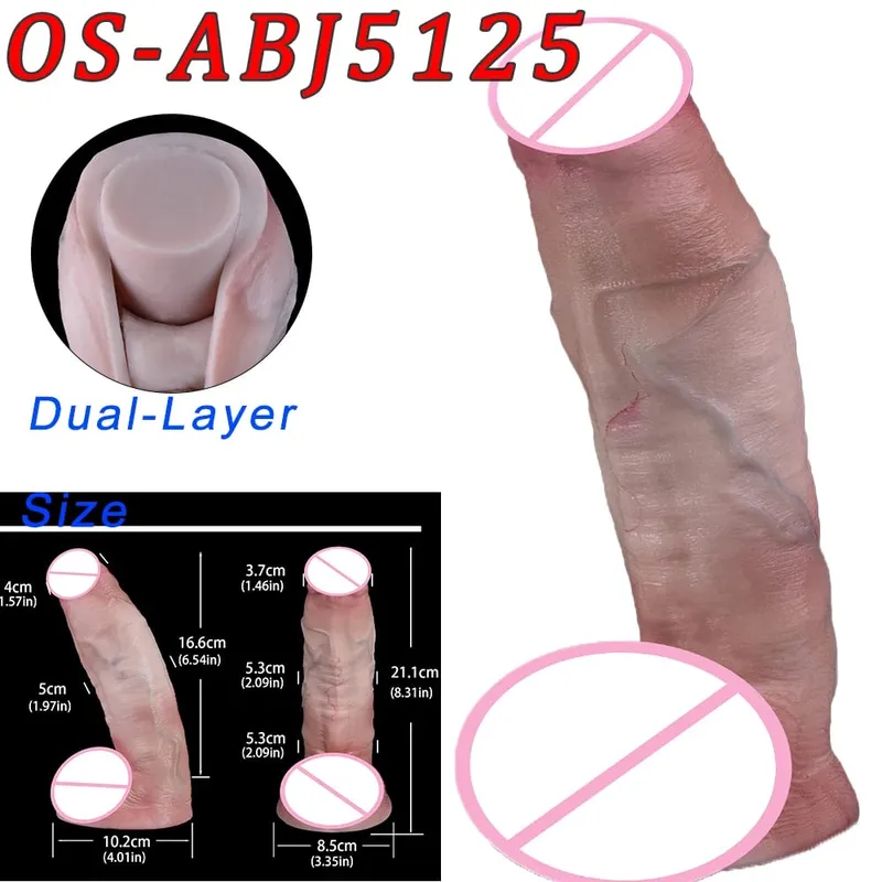 47cm Realistic Long Dildos Double Head Anal Vaginal Stimulator Sex Toy With Sucker For Lesbian Couples Gay Men Adult Tools — image 26