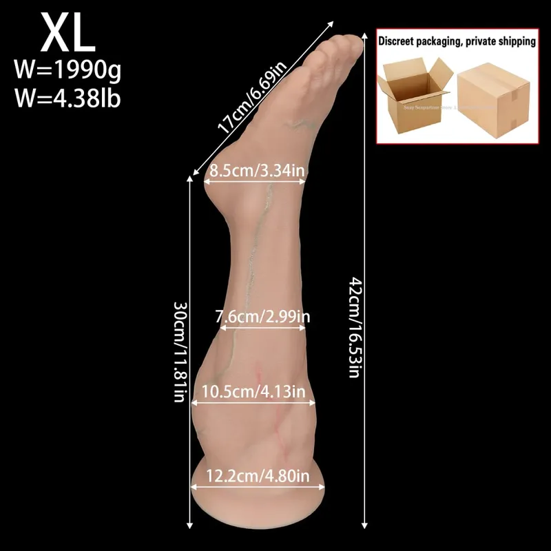 Huge Silicone Foot Butt Plug Thick Leg Dildo Large Anal Plug Anal Expander Masturbator Anus Dilator Sex Toys Adult Toy Sex Shop — image 17