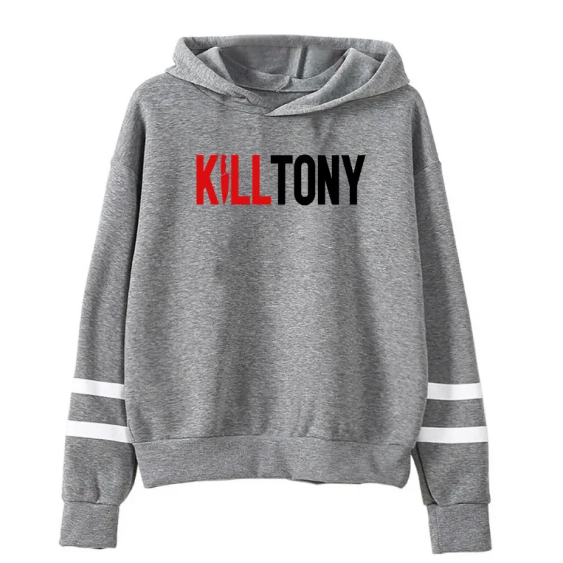 Kill Tony Merch 까마귀 유니섹스 포켓리스 평행 바 슬리브 streetwear 여성 남성 후드 티셔츠 웃긴 옷