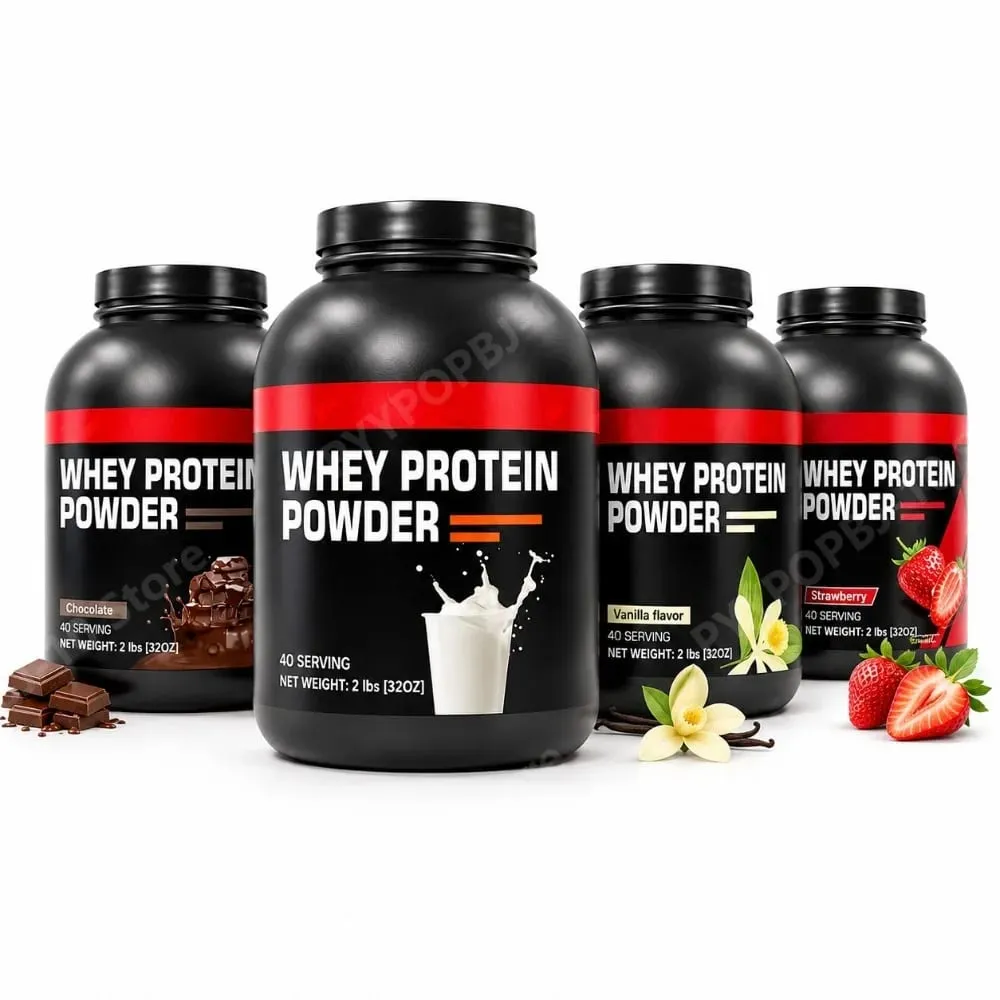 Whey Protein Powder Concentrate 20G Protein Supports Muscle Growth & Recovery Chocolate Vanilla Strawberry Milk 40 Servings 1kg — image 2