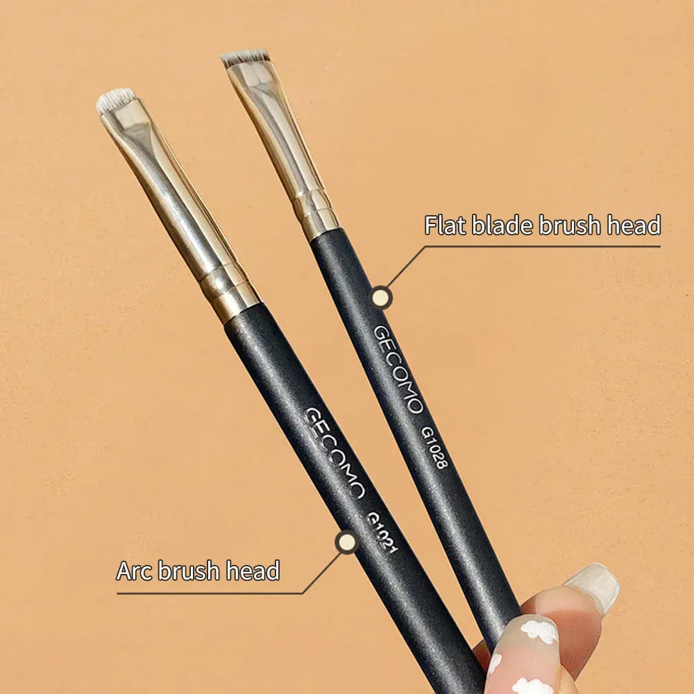 Πινέλα μακιγιάζ Eyeliner Βούρτσα λεπτομέρειας φρυδιών Φορητή Μικρή επίπεδη στρογγυλή βούρτσα Επαγγελματική γραμμή ομορφιάς φρυδιών Εργαλεία μακιγιάζ