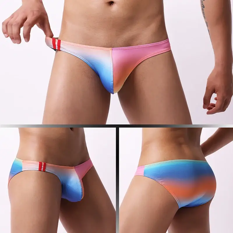 Men's Underwear Breathable Panties Fashion Printed Underpants Low Waist Lingerie Briefs — image 1