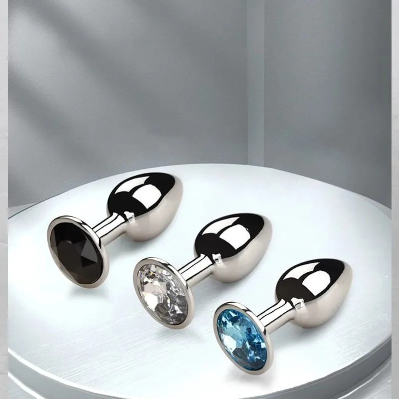 1Pcs Crystal Anus Metal anal plug Jewelry base novice player to senior player 5 size SM Butt g-point massage BDSM sex toys — image 2