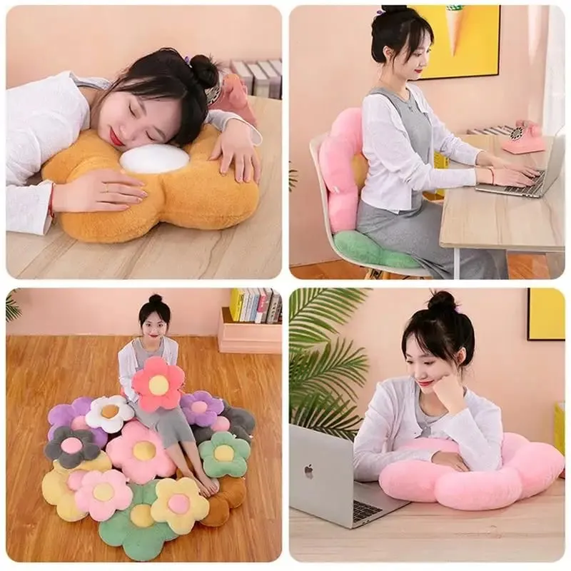Πρακτικό 35cm Kawaii Πολύχρωμο Μαξιλάρι Λουλούδι Μαξιλάρι Μαλακό Ηλίανθο Ματ γεμιστό καναπέ-κρεβάτι Δώρα για στολισμό πλάτης ύπνου — image 4