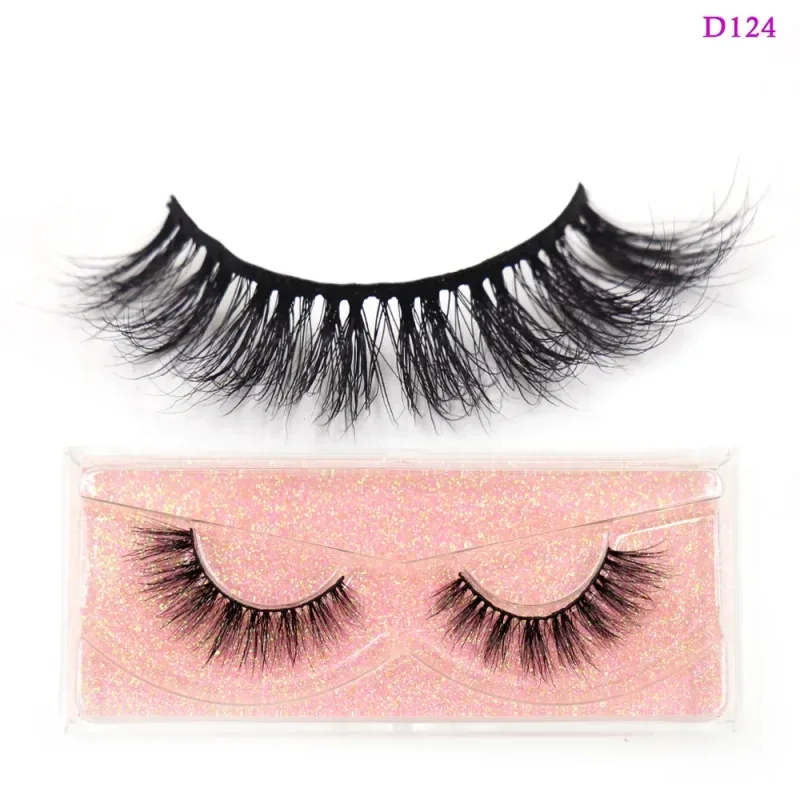 3D Mink Lashes Μαλακές τρίχες Ψεύτικες βλεφαρίδες Αφράτος όγκος Wispy Fake Lashes Extension Μακιγιάζ — image 24