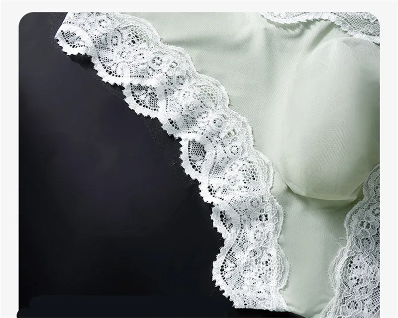 New adults 18 plus size cuecas masculino Lace 3D convex bag sexy men's underwear high elasticity string homme ice silk man thong — image 11