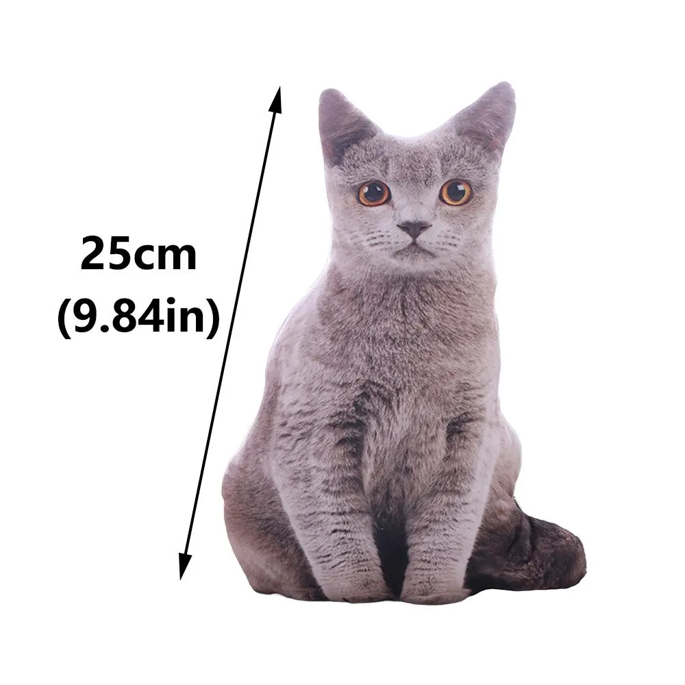 Plüss valósághű 3D macskababa puha rajzfilm szimuláció macska plüss párna töltött Kawaii plüss állatok játékpárna gyerekeknek lányoknak