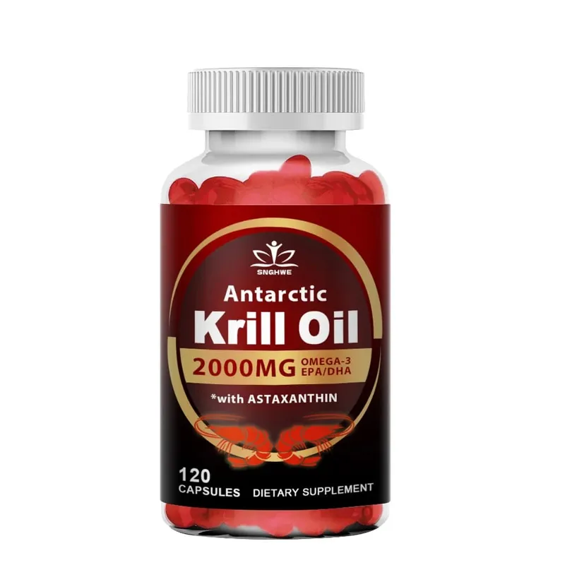 Antarctic Krill Oil-2000mg ανά μερίδα-με Ωμέγα-3 EPA DHA & ασταξανθίνη-Υποστηρίζει υγιείς αρθρώσεις εγκεφαλική καρδιά και αρτηριακή πίεση